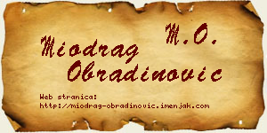 Miodrag Obradinović vizit kartica